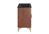 EEI-6308-BLK-WAL Daylight 48" Double Sink Bathroom Vanity By Modway
