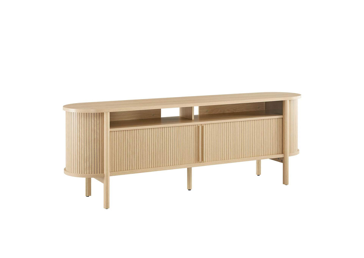 EEI-6310-OAK Cadence 71" Curved TV Stand By Modway