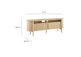 EEI-6310-OAK Cadence 71" Curved TV Stand By Modway