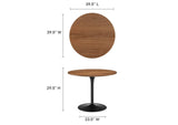 EEI-6313-WAL-BLK Pursuit 40" Dining Table By Modway