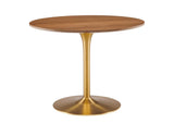 EEI-6313-WAL-GLD Pursuit 40" Dining Table By Modway