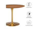 EEI-6313-WAL-GLD Pursuit 40" Dining Table By Modway