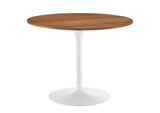 EEI-6313-WAL-WHI Pursuit 40" Dining Table By Modway