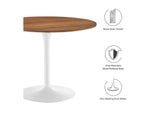 EEI-6313-WAL-WHI Pursuit 40" Dining Table By Modway