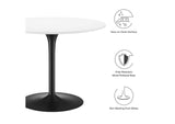 EEI-6313-WHI-BLK Pursuit 40" Dining Table By Modway