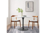 EEI-6313-WHI-BLK Pursuit 40" Dining Table By Modway