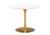 EEI-6313-WHI-GLD Pursuit 40" Dining Table By Modway
