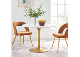 EEI-6313-WHI-GLD Pursuit 40" Dining Table By Modway