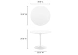 EEI-6313-WHI-WHI Pursuit 40" Dining Table By Modway