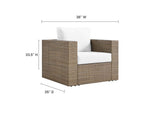 EEI-6326-CAP-WHI Convene Outdoor Patio Armchair By Modway