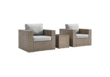 EEI-6327-CAP-GRY Convene 3-Piece Outdoor Patio Furniture Set By Modway