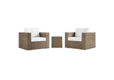 EEI-6327-CAP-WHI Convene 3-Piece Outdoor Patio Furniture Set By Modway