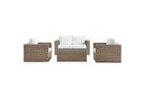 EEI-6328-CAP-WHI Convene 4-Piece Outdoor Patio Furniture Set By Modway