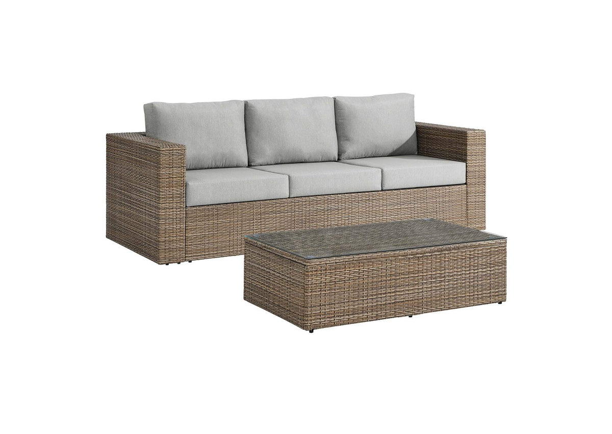 EEI-6333-CAP-GRY Convene 2-Piece Outdoor Patio Furniture Set By Modway