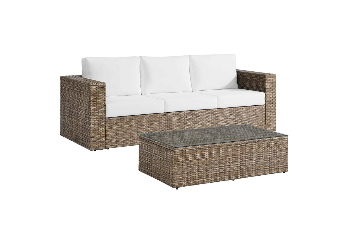 EEI-6333-CAP-WHI Convene 2-Piece Outdoor Patio Furniture Set By Modway