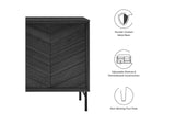EEI-6336-BLK Harper Chevron Sideboard By Modway