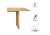 EEI-6340-OAK Amistad 86" Wood Dining Table By Modway