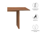 EEI-6340-WAL Amistad 86" Wood Dining Table By Modway