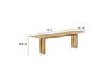 EEI-6345-OAK Amistad 72" Wood Bench By Modway