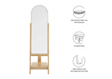 EEI-6346-OAK Ascend Standing Mirror By Modway