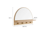 EEI-6350-OAK Moonbeam Arched Mirror By Modway