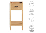 EEI-6351-NAT Zaire 18" Bathroom Vanity Cabinet - Sink Basin Not Included - By Modway