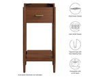EEI-6351-WAL Zaire 18" Bathroom Vanity Cabinet - Sink Basin Not Included - By Modway