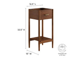 EEI-6351-WAL Zaire 18" Bathroom Vanity Cabinet - Sink Basin Not Included - By Modway