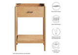 EEI-6352-NAT Zaire 24" Bathroom Vanity Cabinet - Sink Basin Not Included - By Modway