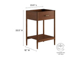 EEI-6352-WAL Zaire 24" Bathroom Vanity Cabinet - Sink Basin Not Included - By Modway
