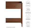 EEI-6353-WAL Zaire 30" Bathroom Vanity Cabinet - Sink Basin Not Included - By Modway