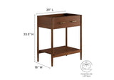 EEI-6353-WAL Zaire 30" Bathroom Vanity Cabinet - Sink Basin Not Included - By Modway