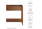 EEI-6355-WAL Zaire 48" Single Sink Compatible Bathroom Vanity Cabinet - Sink Basin Not Included - By Modway