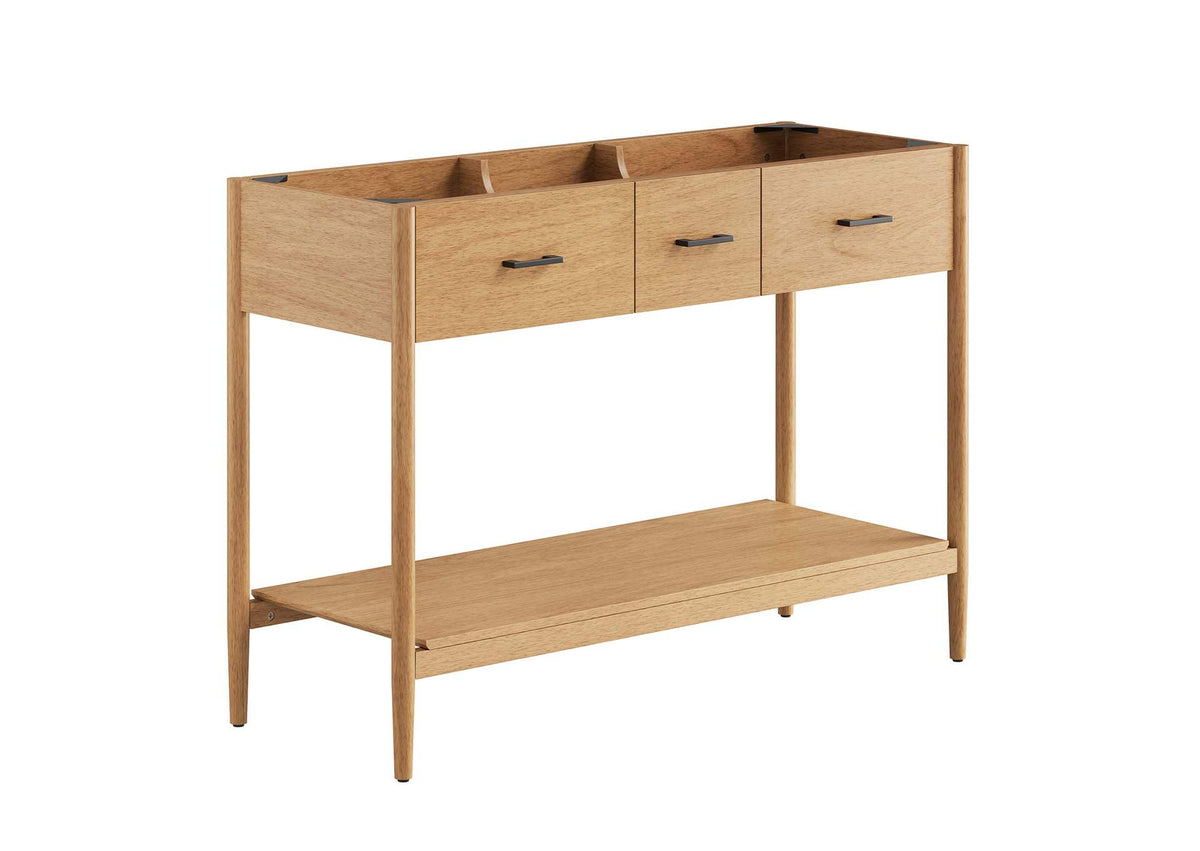 EEI-6356-NAT Zaire 48" Double Sink Compatible Bathroom Vanity Cabinet - Sink Basin Not Included - By Modway