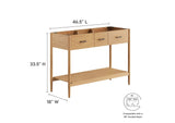 EEI-6356-NAT Zaire 48" Double Sink Compatible Bathroom Vanity Cabinet - Sink Basin Not Included - By Modway