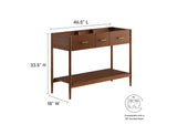 EEI-6356-WAL Zaire 48" Double Sink Compatible Bathroom Vanity Cabinet - Sink Basin Not Included - By Modway