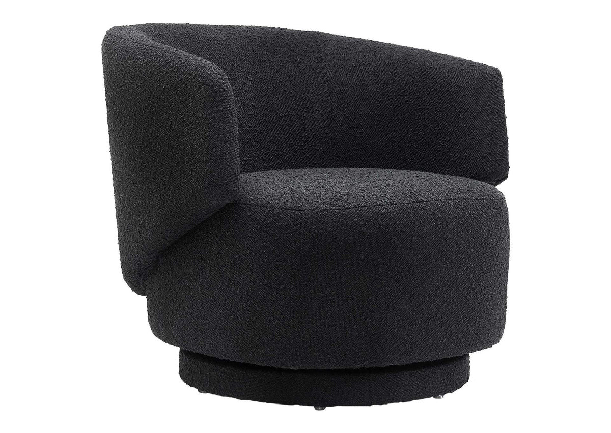 EEI-6357-BLK Celestia Boucle Fabric Swivel Chair By Modway
