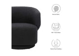 EEI-6357-BLK Celestia Boucle Fabric Swivel Chair By Modway