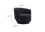 EEI-6357-BLK Celestia Boucle Fabric Swivel Chair By Modway
