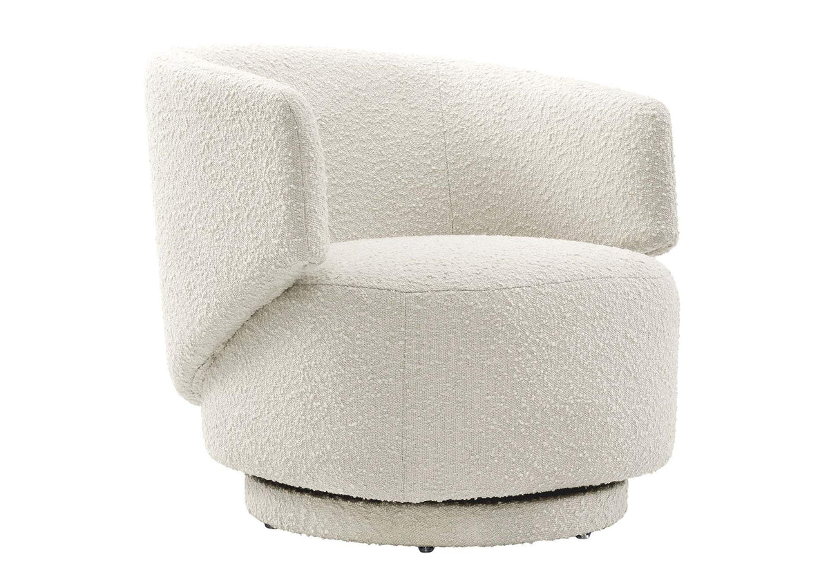 EEI-6357-IVO Celestia Boucle Fabric Swivel Chair By Modway