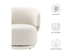 EEI-6357-IVO Celestia Boucle Fabric Swivel Chair By Modway