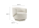 EEI-6357-IVO Celestia Boucle Fabric Swivel Chair By Modway