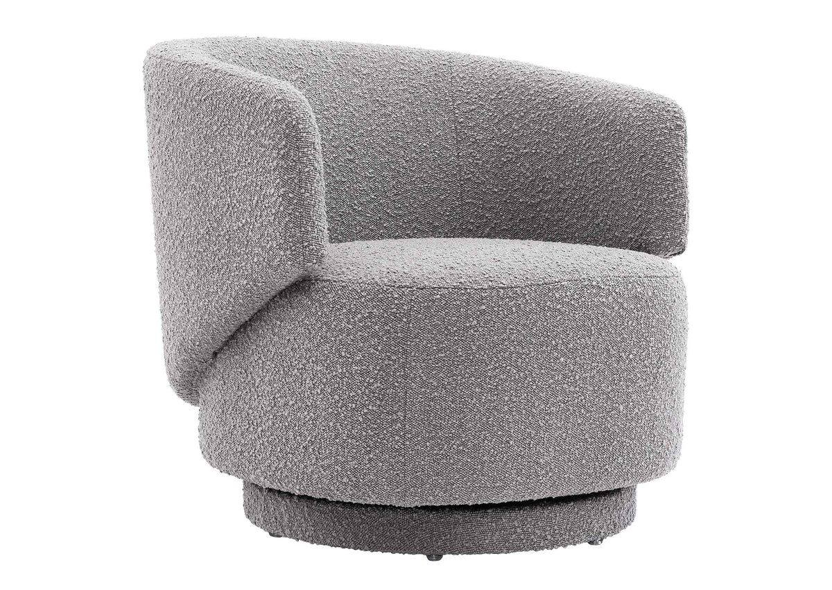 EEI-6357-LGR Celestia Boucle Fabric Swivel Chair By Modway