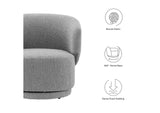 EEI-6357-LGR Celestia Boucle Fabric Swivel Chair By Modway