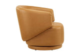 EEI-6358-TAN Celestia Vegan Leather Fabric And Wood Swivel Chair By Modway