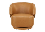 EEI-6358-TAN Celestia Vegan Leather Fabric And Wood Swivel Chair By Modway
