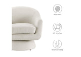 EEI-6359-IVO Astral Boucle Fabric Swivel Chair By Modway