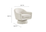 EEI-6359-IVO Astral Boucle Fabric Swivel Chair By Modway