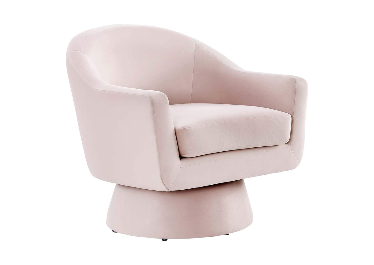 EEI-6360-PNK Astral Performance Velvet Fabric And Wood Swivel Chair By Modway
