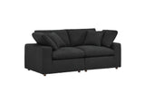 EEI-6361-BLK Commix Down Filled Overstuffed Boucle Fabric Loveseat By Modway